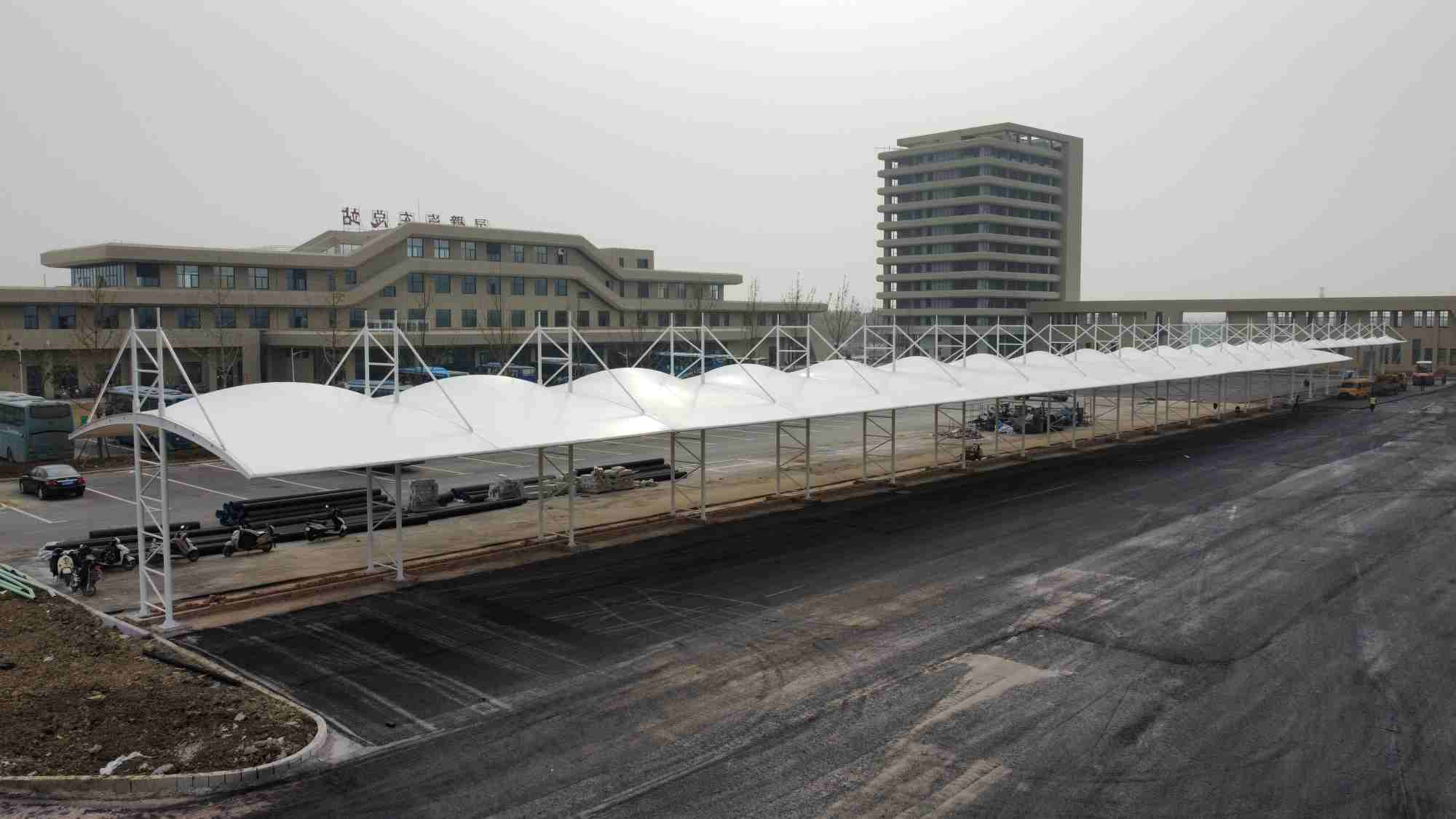 山东篮球场雨棚定制-2
