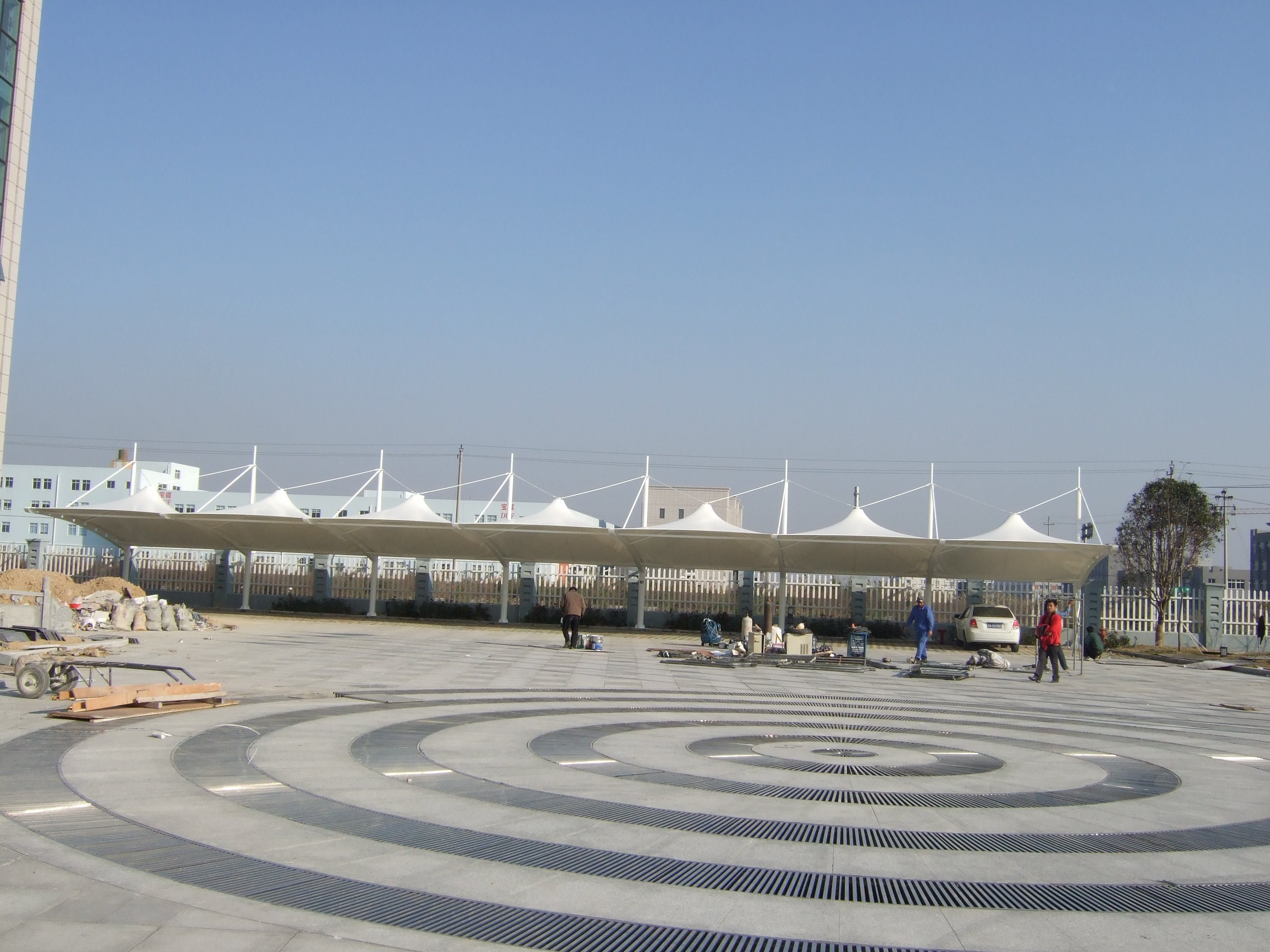 膜结构车棚的价-2