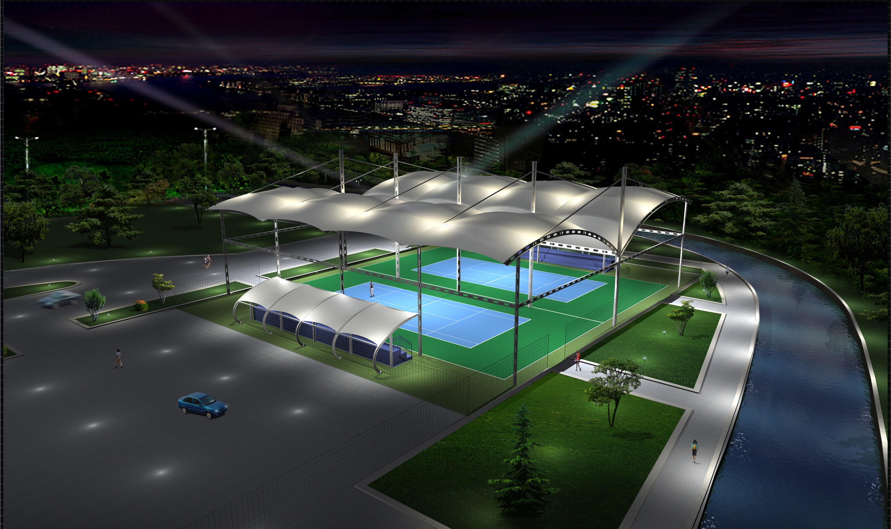 膜结构雨棚报价单-2