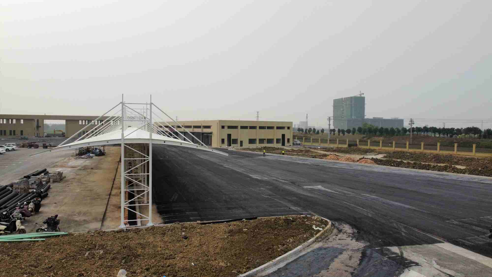 膜结构充电站车棚-2