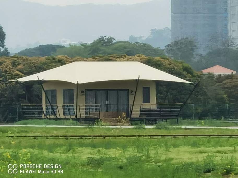 篮球场电动伸缩雨棚-3