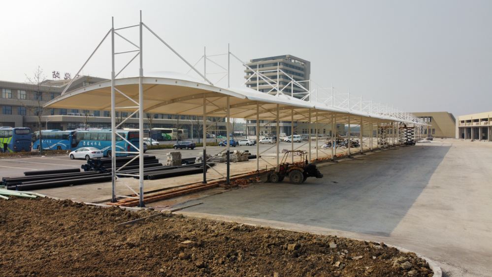 膜结构汽车棚工程-3