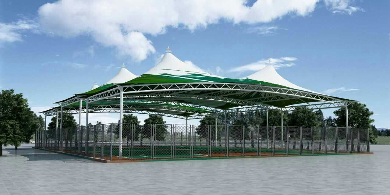 定制膜结构汽车车棚-2